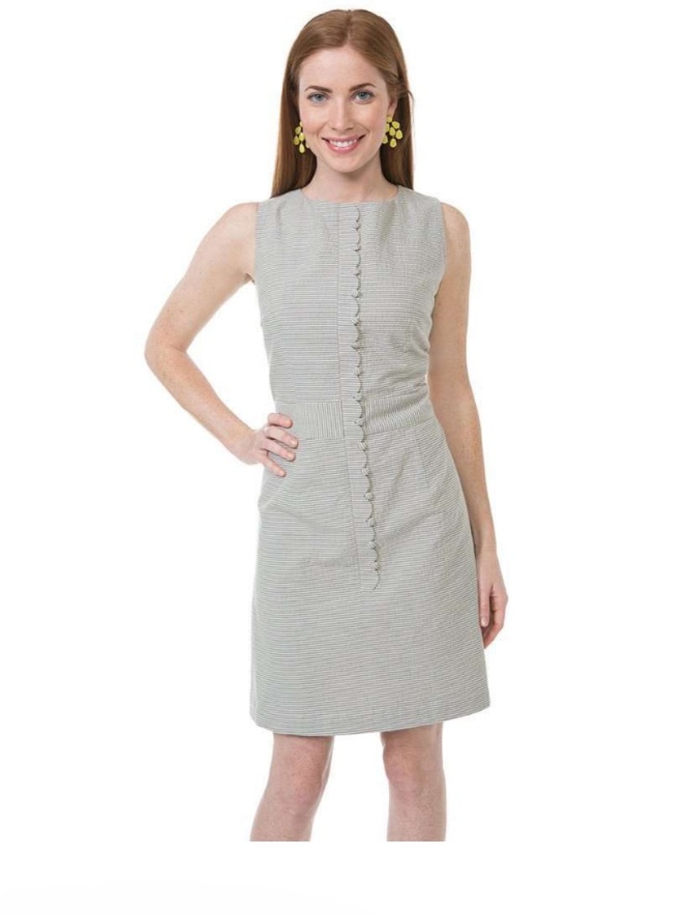 Southern Proper | Scallop dress in seersucker